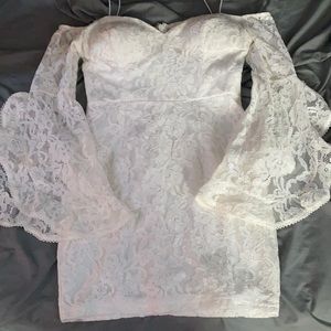 White lace dress.
